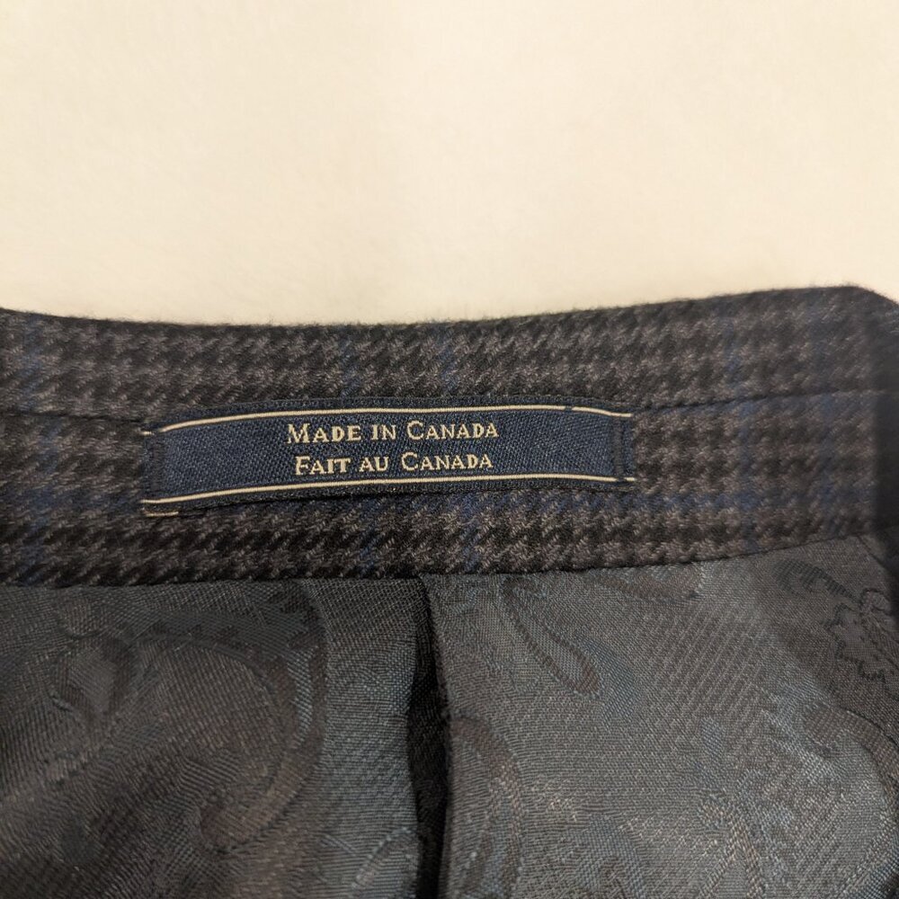 ARNOLD BRANT Blk Gray Blazer Blue Stripe 42L-T Bamboo Very Soft Academia Preppy - Picture 7 of 11